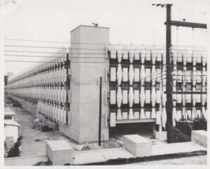 Image of the Sears Crosstown parking garage under construction